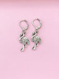 Silver Flamingo Charm Earrings, N5298A