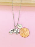 Silver Ambulance Car Charm Necklace, EMT Gift, N4372