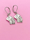 Silver Poker Playing Card Charm Earrings, N4629