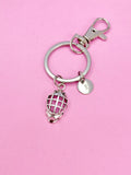 Silver Hockey Helmet Charm Keychain, Goal Hockey Keychain, Goalie Gifts, N156B