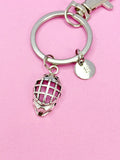 Silver Hockey Helmet Charm Keychain, Goal Hockey Keychain, Goalie Gifts, N156B