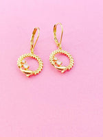 Gold Dolphin Charm Earrings, Birthday Gift, N5218