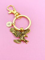 Gold Flying Eagle Charm Keychain, N3669C