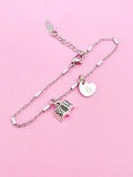 Silver Open Book Charm Bracelet, Book Lover Gift, N916B