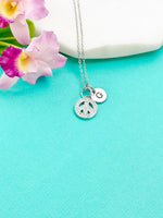 Silver Peace Sign Charm Necklace,