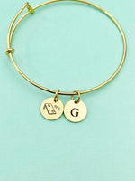 Gold Cornhole Charm Bracelet, D207A