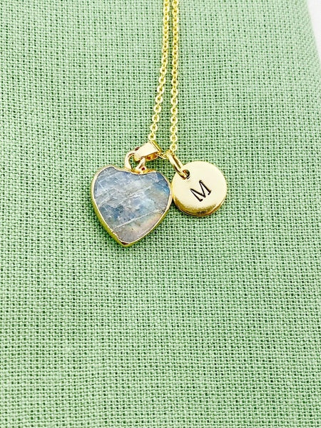 Gold Natural Labradorite Necklace, N3455