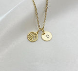 Gold Volleyball Charm Necklace, N5801A