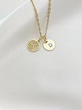 Gold Volleyball Charm Necklace, N5801A