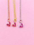 Gold Tiny Heart Charm Necklace, N2347B