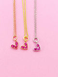 Gold Tiny Heart Charm Necklace, N2347B