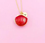 Gold Shell Locket Charm Necklace, N5277