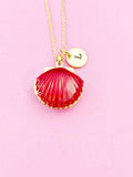 Gold Shell Locket Charm Necklace, N5277