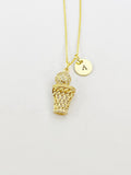 Gold Basketball Hoop Charm Necklace, N4147