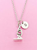Silver Microscope Charm Necklace, N4466A