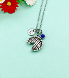 Silver Apple Pie Charm Necklace, N5429