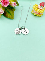 Silver Softball Charm Necklace, D377A
