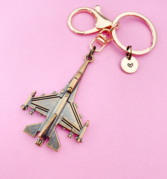Fighter Jet Charm Keychain, N5810