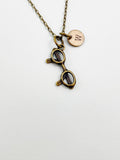 Bronze Eyeglasses Charm Necklace, N5814