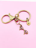Bronze Eyeglasses Charm Keychain, N5814A