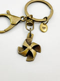 Bronze Pinwheel Charm Keychain, N5816A