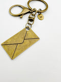 Bronze Letter Charm Keychain, The Letter Envelope Mail Charm, N5817
