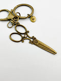Bronze Scissors Charm Keychain, N5818