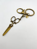 Bronze Scissors Charm Keychain, N5818