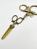 Bronze Scissors Charm Keychain, N5818