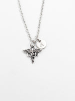 Silver Howling Wolf Charm Necklace, N5826