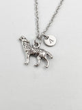 Silver Howling Wolf Charm Necklace, N5826
