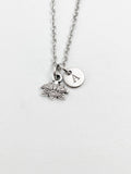 Silver Lotus flower Charm Necklace, Peace, N5828
