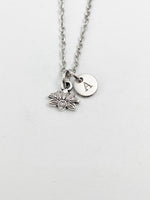 Silver Lotus flower Charm Necklace, Peace, N5828