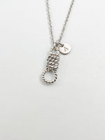 Silver Lasso Knot Rope Charm Necklace, String, N5833