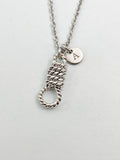 Silver Lasso Knot Rope Charm Necklace, String, N5833