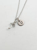 Silver Umbrella Charm Necklace, Raining Day Protecting Umbrella, N5836