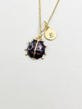 Gold Ladybug Charm Necklace, N5842