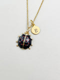 Gold Ladybug Charm Necklace, N5842
