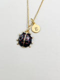 Gold Ladybug Charm Necklace, N5842