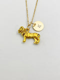 Gold Lion Charm Necklace, N344A