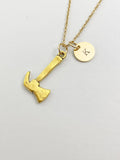 Gold Axe Charm Necklace, N5843
