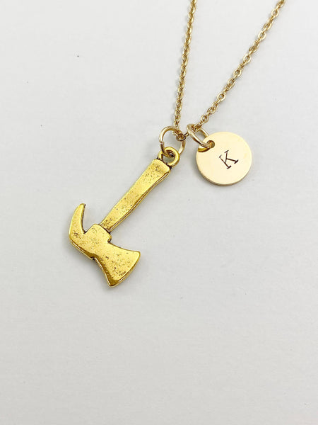 Gold Axe Charm Necklace, N5843