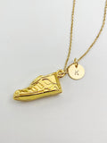Gold Cleat Shoe Charm Necklace, Soccer Gym Shoes, N5847