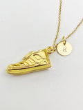 Gold Cleat Shoe Charm Necklace, Soccer Gym Shoes, N5847