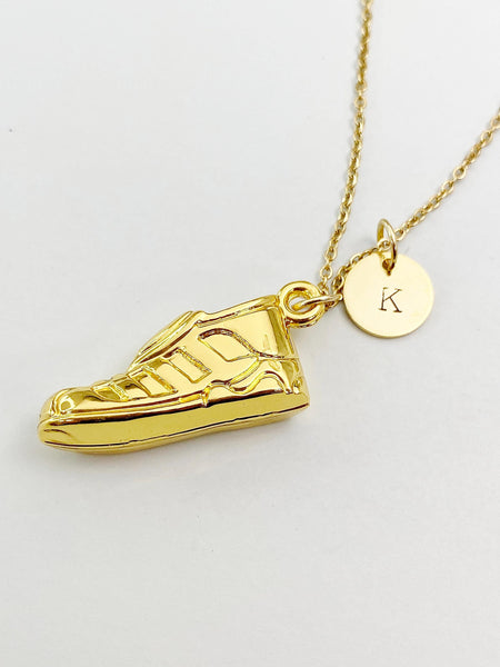 Gold Cleat Shoe Charm Necklace, Soccer Gym Shoes, N5847