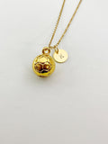 Gold Soccer Ball Charm Necklace, N5847A