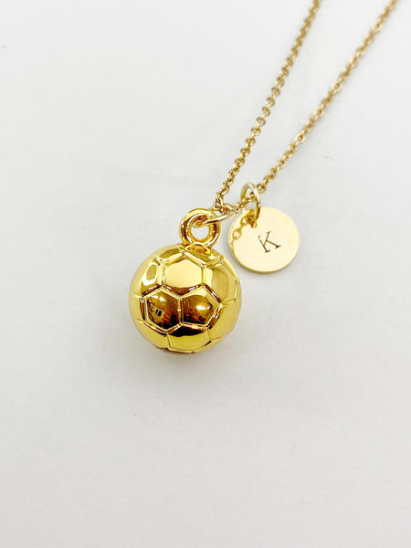 Gold Soccer Ball Charm Necklace, N5847A