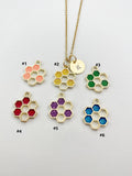 Gold Honeycomb Charm Necklace, N5851