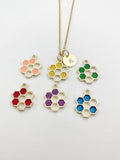 Gold Honeycomb Charm Necklace, N5851