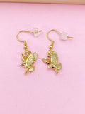 Gold Flying Eagle Earrings Hawk Bird Earrings, IN348